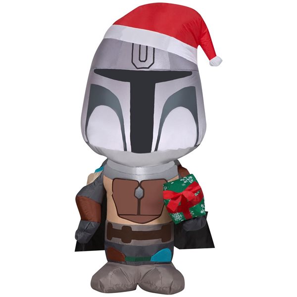 Gemmy 42-in H LED Lighted The Mandalorian with Gift Box Christmas Inflatable