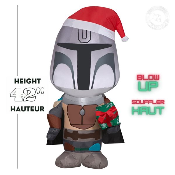 Gemmy 42-in H LED Lighted The Mandalorian with Gift Box Christmas Inflatable