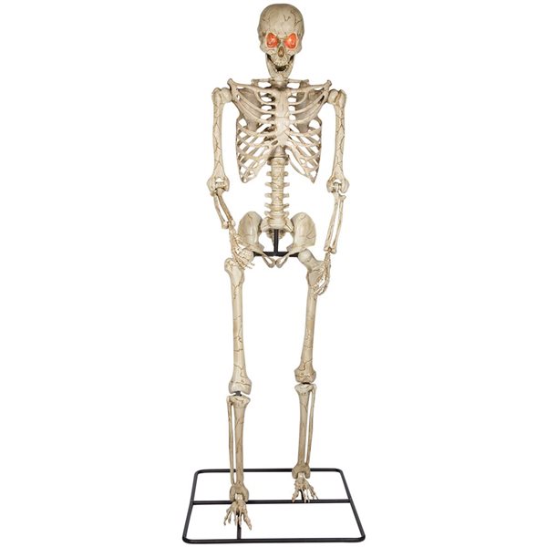 Gemmy 125-in H Standing Skeleton with Lighted Red Eyes