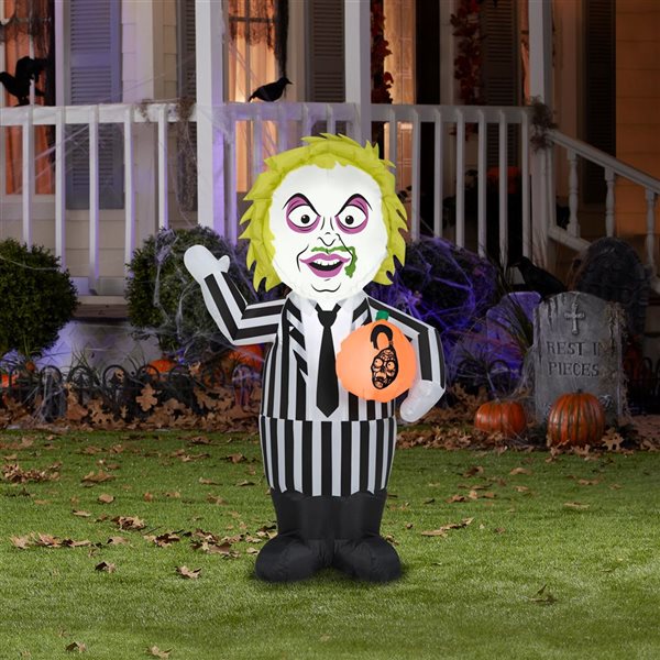 Gonflable d’Halloween avec lumières DEL de Gemmy 42 po h. Beetlejuice