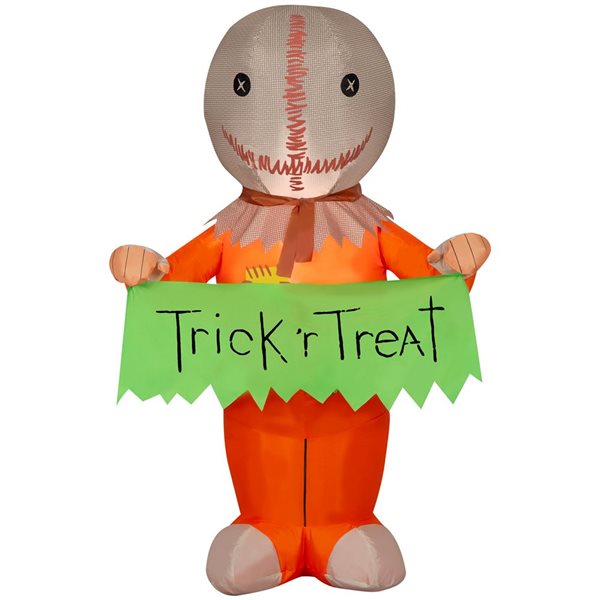 Gemmy 42-in LED Lighted Sam with "Trick 'r Treat" Banner Halloween Inflatable