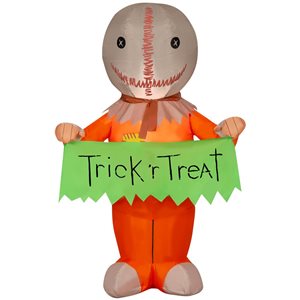 Gemmy 42-in LED Lighted Sam with "Trick 'r Treat" Banner Halloween Inflatable