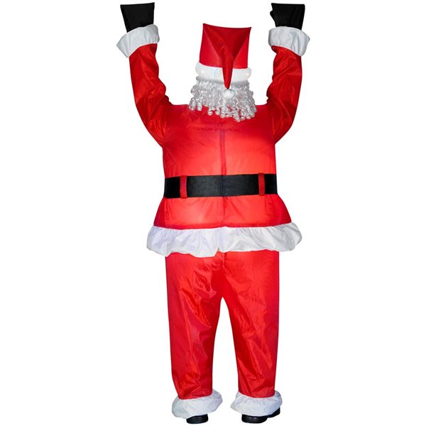 Gemmy 78-in H LED Lighted Realistic Roof-Hangin' Santa Christmas Inflatable