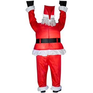 Gemmy 78-in H LED Lighted Realistic Roof-Hangin' Santa Christmas Inflatable