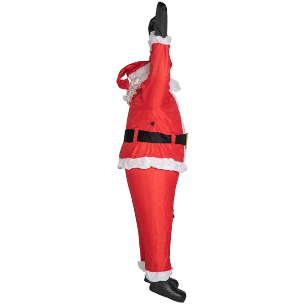 Gemmy 78-in H LED Lighted Realistic Roof-Hangin' Santa Christmas Inflatable