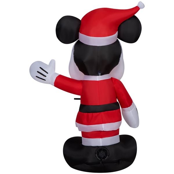 Gemmy 42-in H LED Lighted Mickey Mouse in Santa Suit and Beard Christmas Inflatable