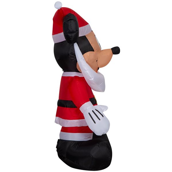 Gemmy 42-in H LED Lighted Mickey Mouse in Santa Suit and Beard Christmas Inflatable