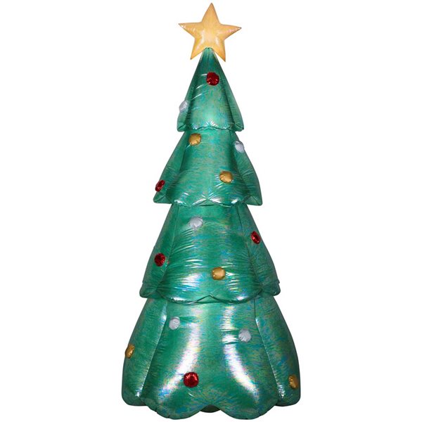 Gemmy 90-in H LED Lighted Inflatable Iridescent Christmas Tree