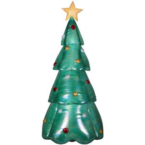 Gemmy 90-in H LED Lighted Inflatable Iridescent Christmas Tree