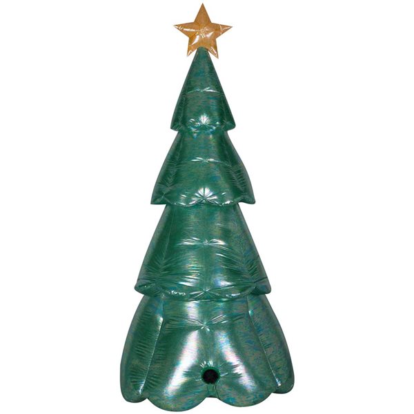 Gemmy 90-in H LED Lighted Inflatable Iridescent Christmas Tree