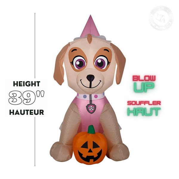 Gemmy 39-in H LED Lighted PAW Patrol Sky with Jack-O'-Lantern Halloween Inflatable