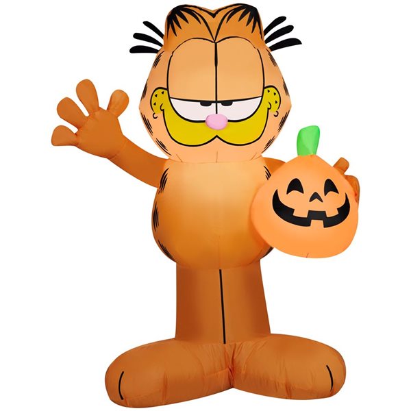 Gonflable d’Halloween avec lumières DEL de Gemmy 42 po h. Garfield avec citrouille-lanterne