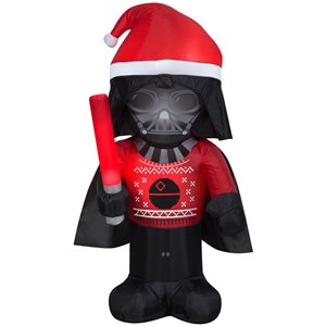 Gemmy 42-in H LED Lighted Darth Vader in Ugly Sweater Christmas Inflatable