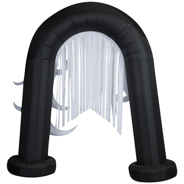 Gemmy 99 L x 107-in H Ghost Archway Halloween Inflatable w/ Flickering Black Lights and Metallic Streamers