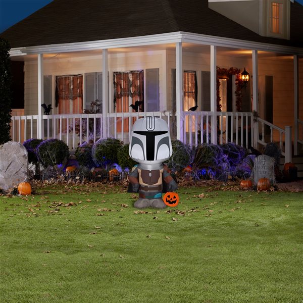 Gemmy 49-in H LED Lighted The Mandalorian Halloween Inflatable