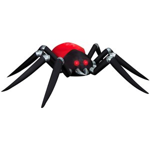 Gemmy 174 L x 43-in H LED Lighted Colossal Spider Halloween Inflatable w/ Fire and Ice Technology