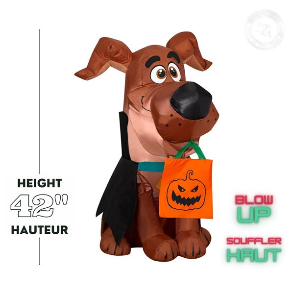 Gemmy 42-in H LED Lighted SCOOB in Vampire Costume Halloween Inflatable