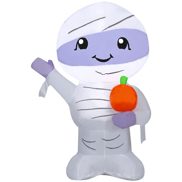 Gemmy 42-in LED Lighted Cute Mummy Halloween Inflatable