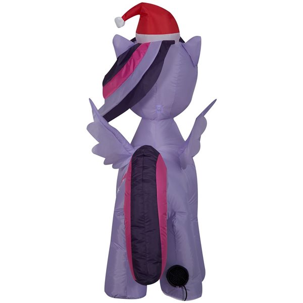 Gemmy 42-in H LED Lighted Twilight Sparkle with Santa Hat Christmas Inflatable