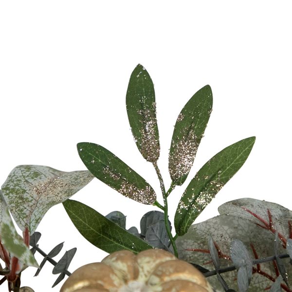 Northlight 36-in Green/Neutral Coloured Pumpkin and Pine Cones Fall Harvest Swag