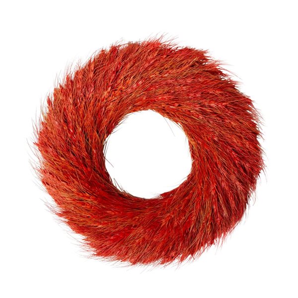 Northlight 12-in dia Red Ears of Wheat Fall Harvest Unlit Wreath