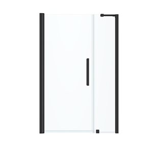 OVE Decors Pasadena 47-3/8-in W x 72-in H Pivot Framless Shower Door in Black