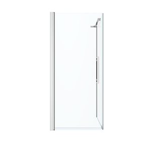 Cabine de douche en coin rectangle à pivot sans cadre Pasadena d'OVE Decors 32 3/16 l. x 72 po h., chrome