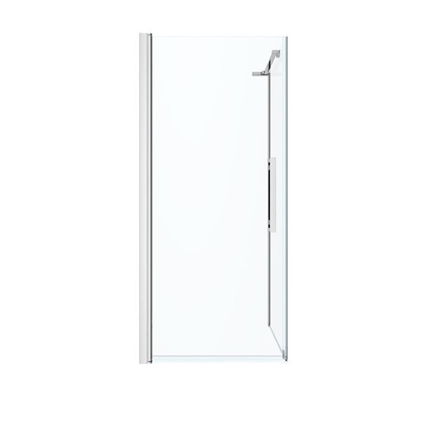 OVE Decors Pasadena 32-3/16 W x 72-in H Rectangular Pivot Frameless Corner Shower Enclosure in Chrome