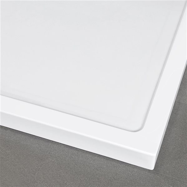 OVE Decors 36-in W x 72-in L Alcove Shower Pan Base with Reversible Drain - White