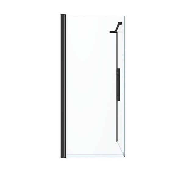 Cabine de douche rectangle en coin à pivot sans cadre Pasadena d'OVE Decors 32 3/16 l. x 72 po h., noir