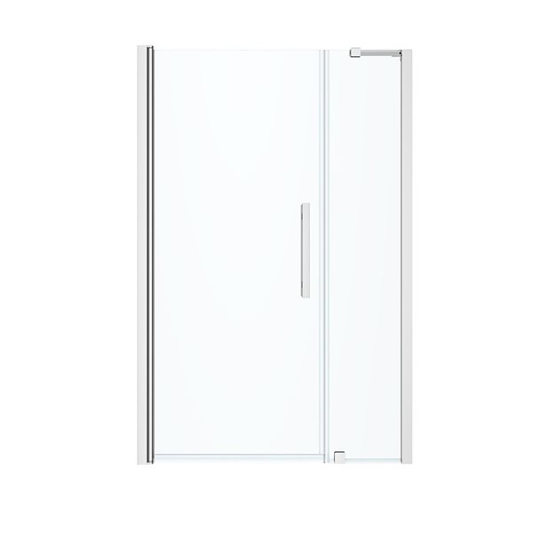 OVE Decors Pasadena 47-3/8-in W x 72-in H Pivot Framless Shower Door in Chrome