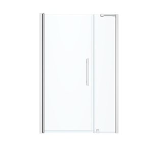 OVE Decors Pasadena 47-3/8-in W x 72-in H Pivot Framless Shower Door in Chrome