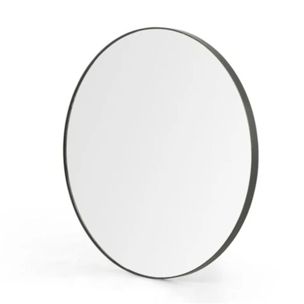 Plata Import 60-in dia Black Round Framed Wall Mirror