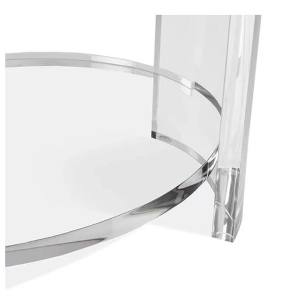 Plata Import Justin 23.5 H x 22 W x 16-in D Clear Acrylic Side Table