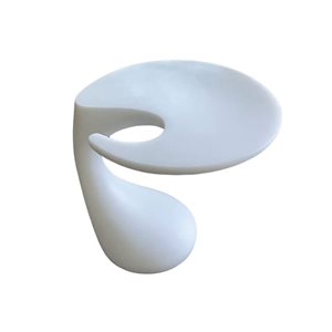 Plata Import Tommy 20 dia x 21.5-in H White Acrylic Side Table