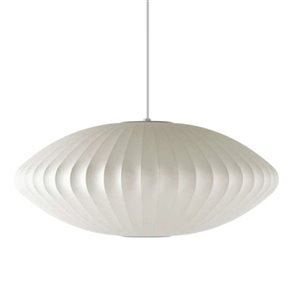 Plata Import Lugar 23-in dia White Webbed Polymer Dome Shape Pendant Light