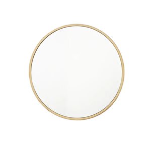 Plata Import 60-in dia Gold Round Framed Wall Mirror