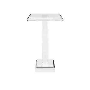 Plata Import Patrick 22 H x 13.75 W x 13.75-in D Clear Acrylic Side Table