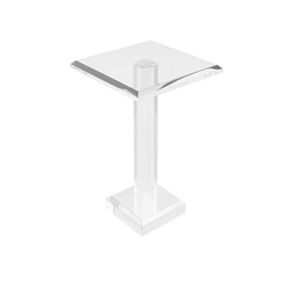 Plata Import Patrick 22 H x 13.75 W x 13.75-in D Clear Acrylic Side Table