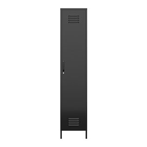 Systembuild Evolution Mission District 15-in W Black Metal Locker-Style Freestanding Utility Storage Cabinet