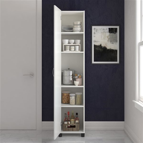 Systembuild Evolution Lory 16-in W White Particleboard Freestanding Utility Storage Cabinet