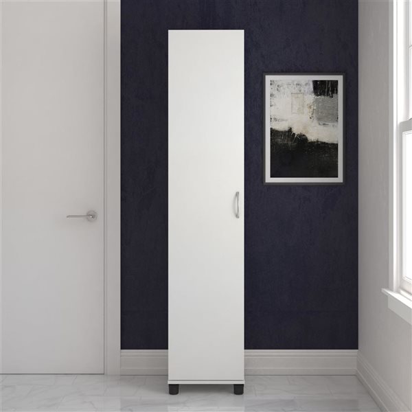 Systembuild Evolution Lory 16-in W White Particleboard Freestanding Utility Storage Cabinet