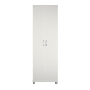 Systembuild Evolution Lory 24-in W 2-Door White Particleboard Freestanding Utility Storage Cabinet