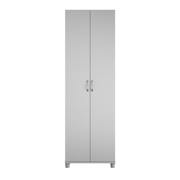 Systembuild Evolution Lory 24-in W 2-Door Dove Grey Particleboard Freestanding Utility Storage Cabinet