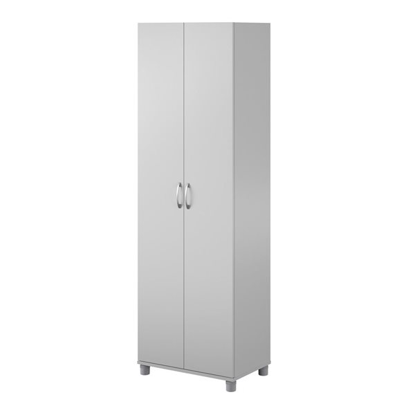 Systembuild Evolution Lory 24-in W 2-Door Dove Grey Particleboard Freestanding Utility Storage Cabinet