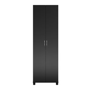 Armoire fonctionnelle sur pied Lory de Systembuild Evolution 2 portes 24 po l. en panneau de particule, noir