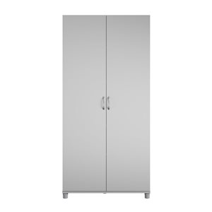 Systembuild Evolution Lory 36-in W 2-Door Dove Grey Particleboard Freestanding Utility Storage Cabinet