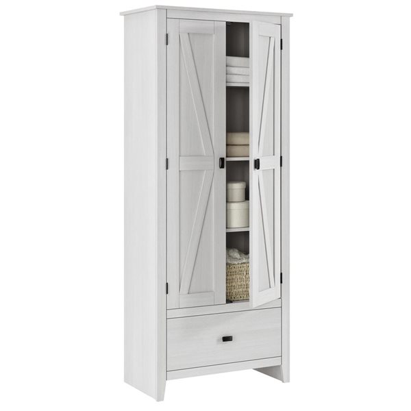 Systembuild Evolution Farmington 30-in W Ivory Pine Particleboard/MDF Freestanding Utility Storage Cabinet