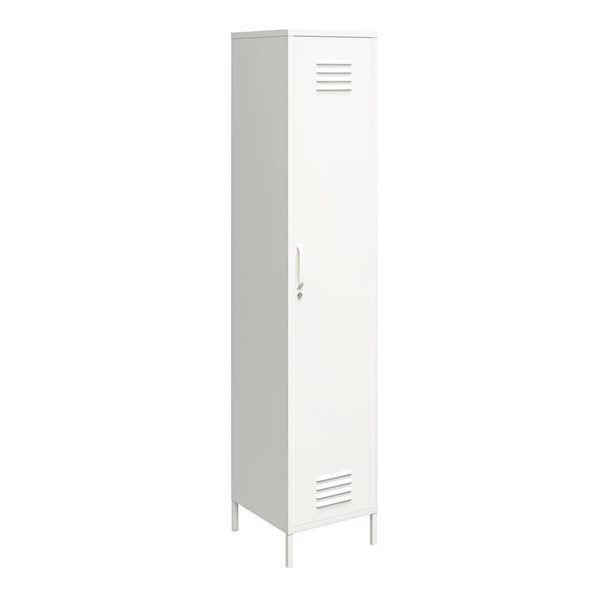 Systembuild Evolution Mission District 15-in W Soft White Metal Locker-Style Freestanding Utility Storage Cabinet