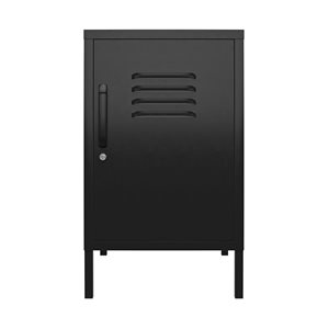 Systembuild Evolution Mission District 15-in W Black Metal Freestanding Locker-Style End Table